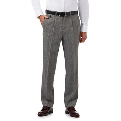 Hammond & Co. by Patrick Grant Big and tall designer grey tailored trousers